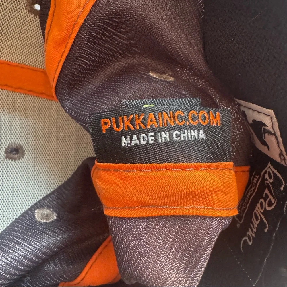 La Paloma Country Club Troon Golf Hat S/M Gray Orange Pukka Flexfit‎ Cap